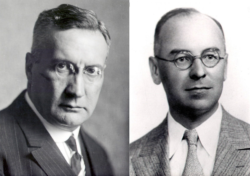 Professor Franz Fischer (left) and Dr Hans Tropsch, the inventors of a ...