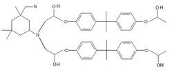 Chemische Struktur von IPDA-gehärtetem Epoxidharz