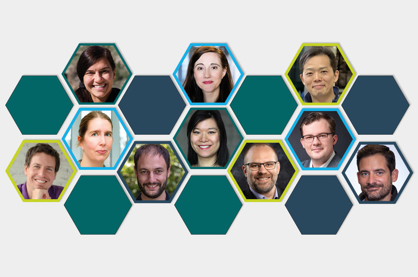 The image shows a tile with pictures of 10 Max Planck researchers who were successful in the 2022 ERC Consolidator Grant award process. They are Annalisa Pillepich, MPI for Astronomy, Philip J.W. Moll, MPI for Structure and Dynamics of Matter, Simone Kuehn, MPI for Education Research, Joshua Wilde, MPI for Demographic Research Meritxell Huch, MPI for Molecular Cell Biology and Genetics, Dora Tang, MPI for Molecular Cell Biology and Genetics, Aljaz Godec, MPI for Multidisciplinary Natural Sciences, Stéphane Hacquard, MPI for Plant Breeding Research, Hiroshi Ito, MPI for Brain Research, and Daniel Schramek, MPI for Molecular Genetics.