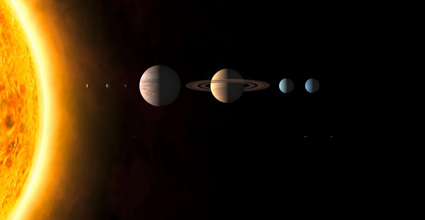 Wie die Planeten des Sonnensystems aus einer Gas- und Staubscheibe