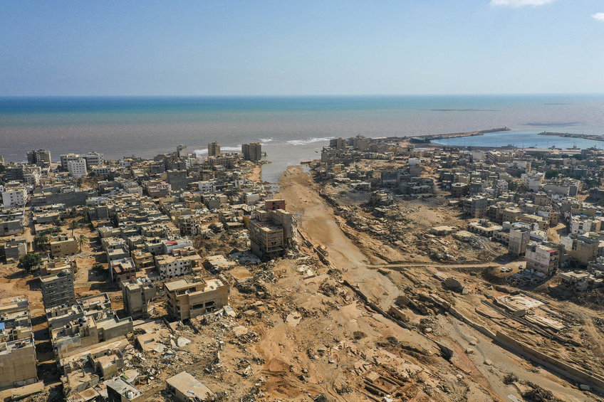 Devastated by masses of water: Storm Daniel brought so much rain to Libya that two dams in Wadi Darna burst. The resulting flood destroyed parts of the city of Darna and claimed the lives of thousands of people.
